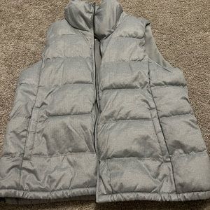 Womens vest fleece inside puffer outside